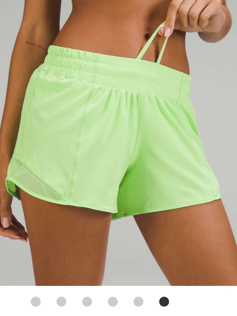 lululemon athletica Neon Lime Athletic Shorts